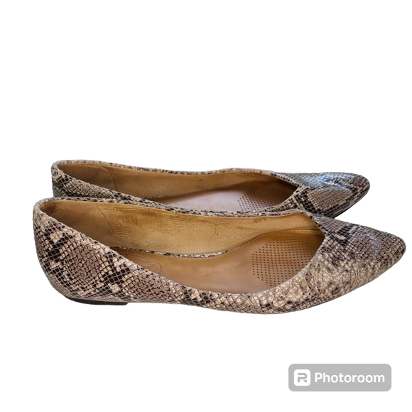 Corso Como Womens Gray Python Embossed Snake Print Flats Ballet Shoes Size 9.5 - Picture 1 of 12